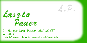 laszlo pauer business card